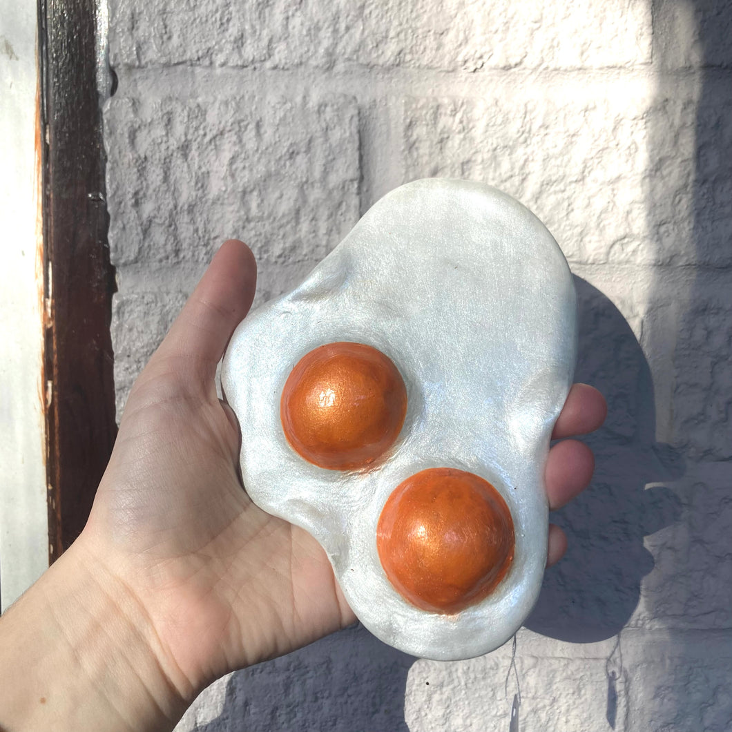 Large Double-Yolk Shiny Egg!