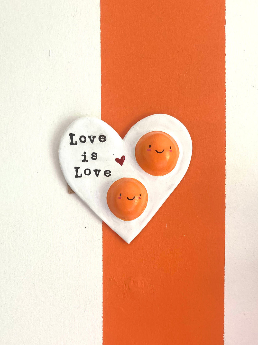 'Love is Love' Double Yolk Heart Egg!