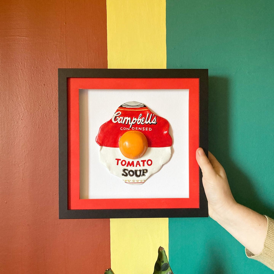 Framed Campbell Soup Can Egg